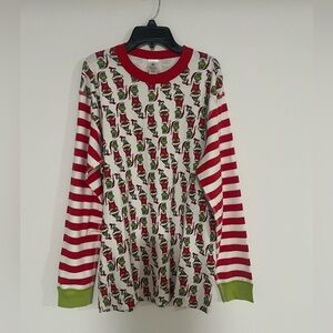 NEW Hanna Andersson Adult Dr. Seuss Grinch Long John Pajama Top size: L
